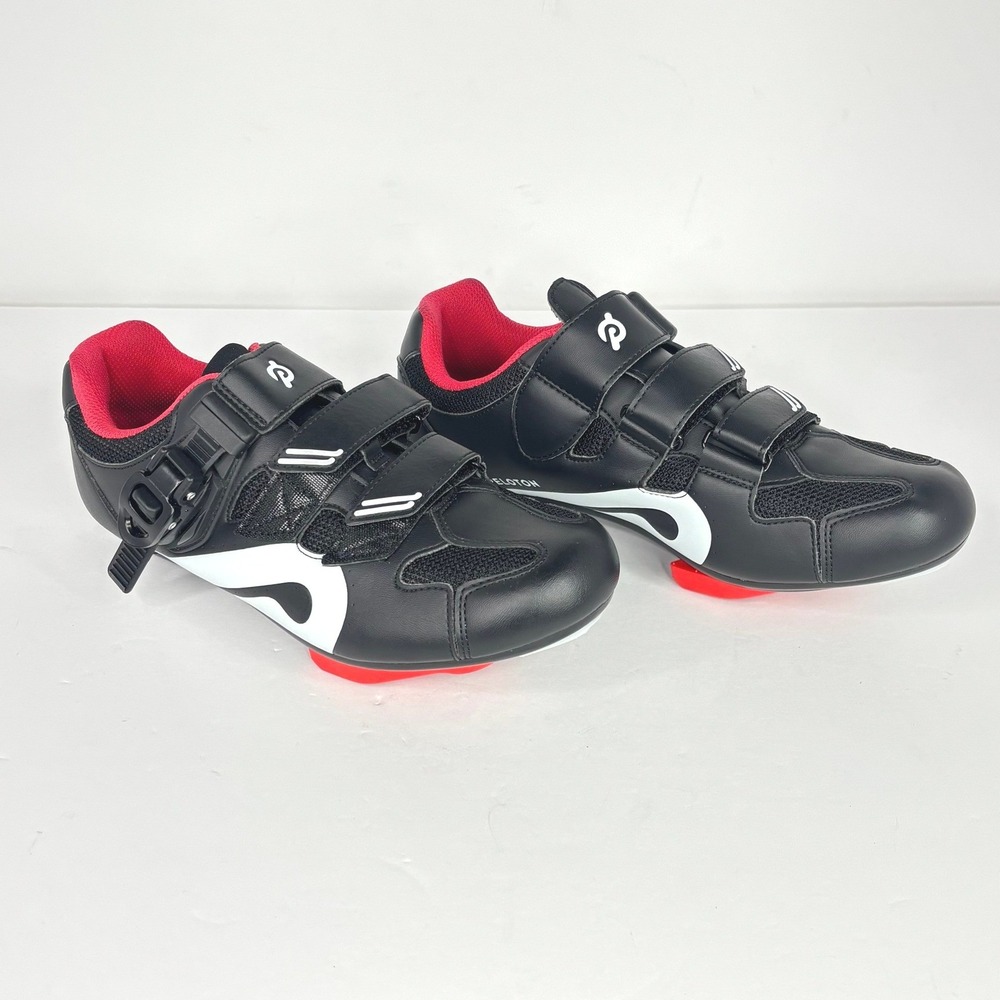 Peloton Cycling Shoes Black Red White Indoor Bike Shoes EU 39 Womens US 8 Cleats